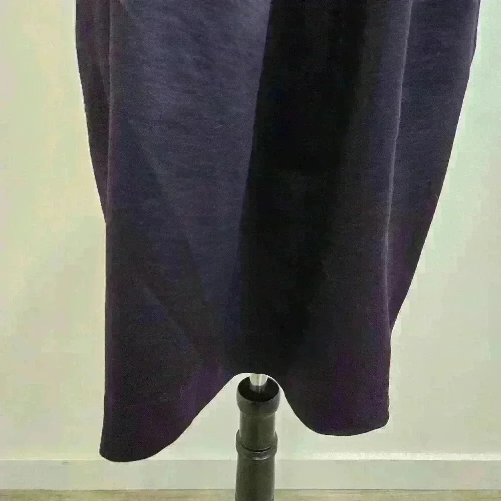Simply Vera Wang Cocktail Dress Size 12 Purple Sheath Sleeveless Satin Jeweled - Picture 4 of 10